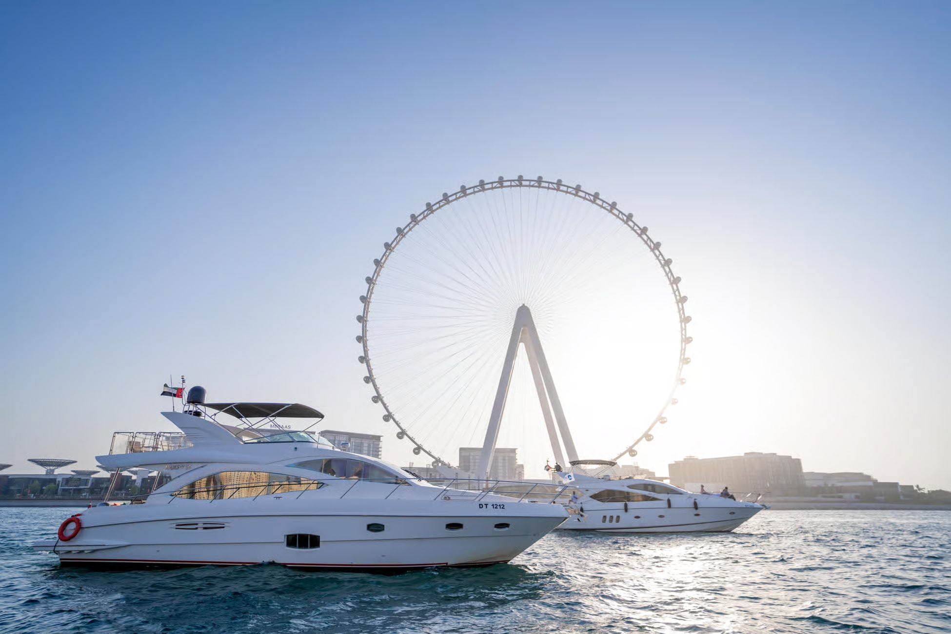 Private yacht cruise in Dubai Marina with stunning city skyline views